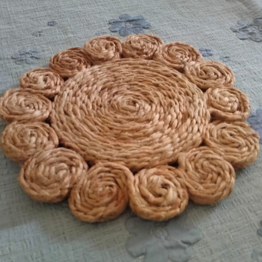 Jute Coin Coaster Set