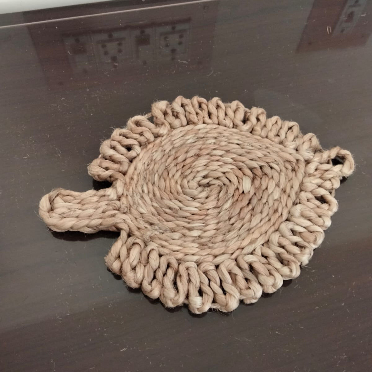 Jute Leaf Coaster Set