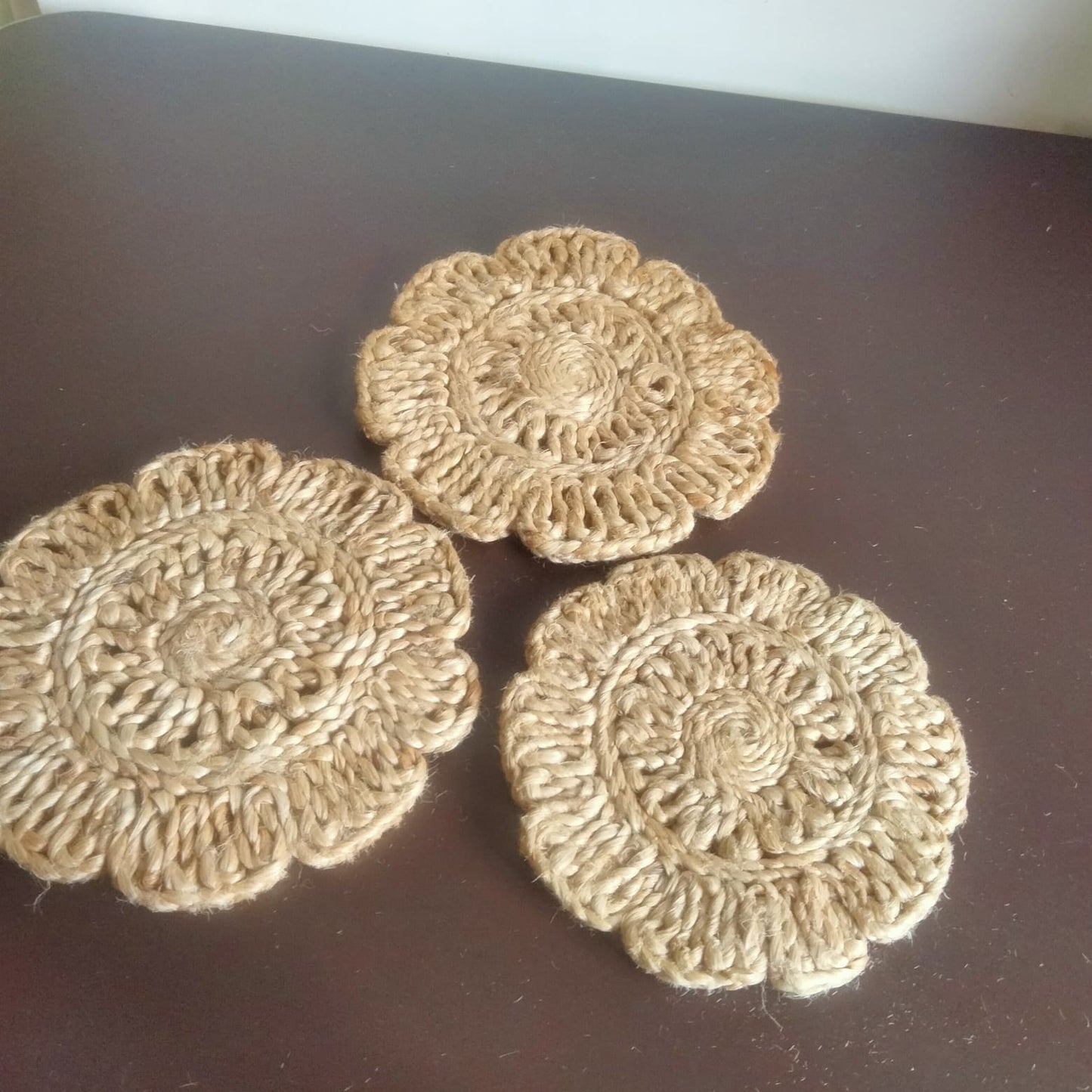 Jute Petal Coaster Set