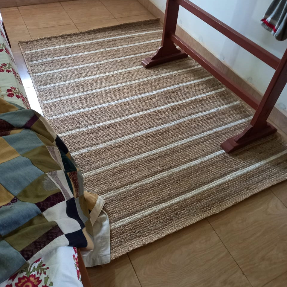 Jute Stripes Rectangle Rug