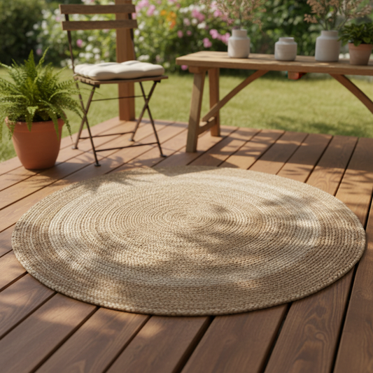 Jute Plain Circle Rug