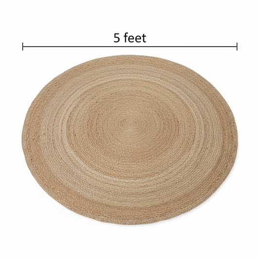 Jute Plain Circle Rug