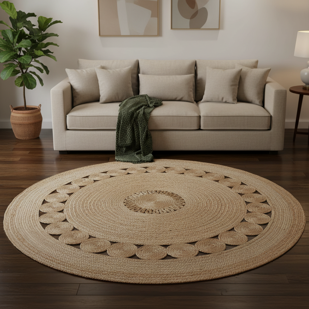 Jute Coin Rug – Designs in Jute