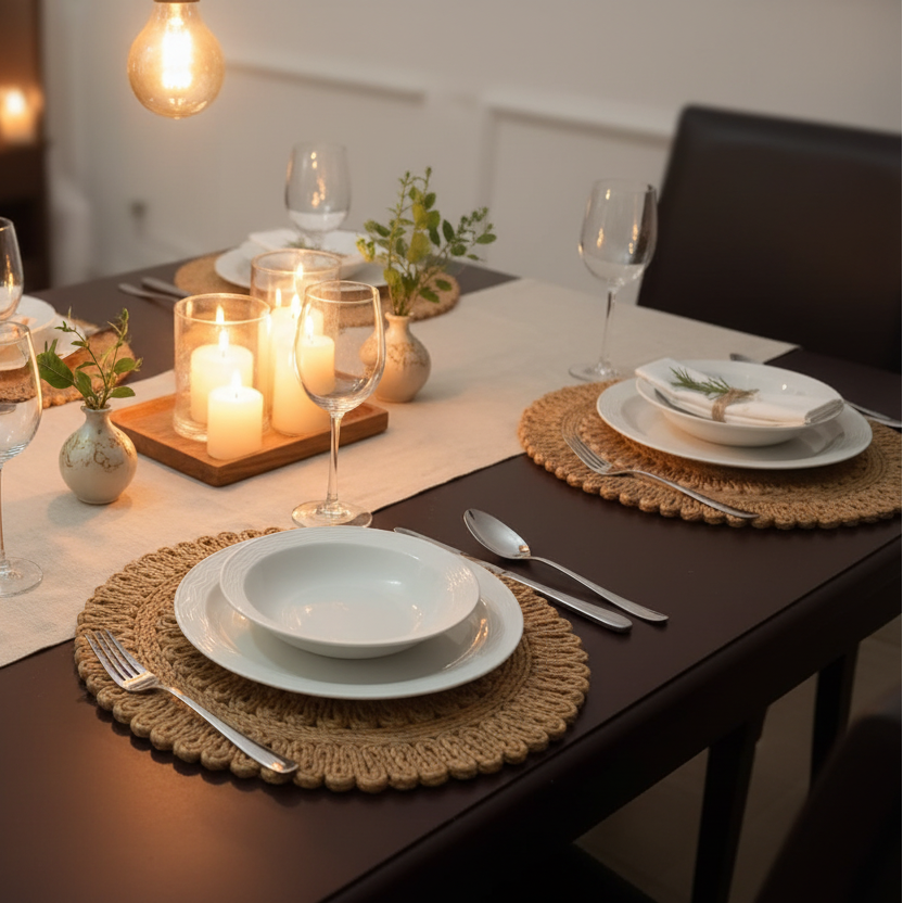 Jute Triple Ruffle Placemat