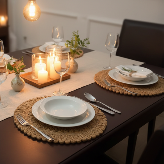 Jute Triple Ruffle Placemat