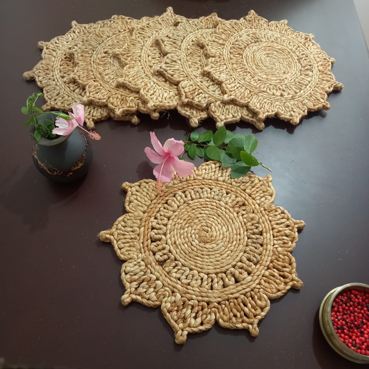 Jute Flower Placemat