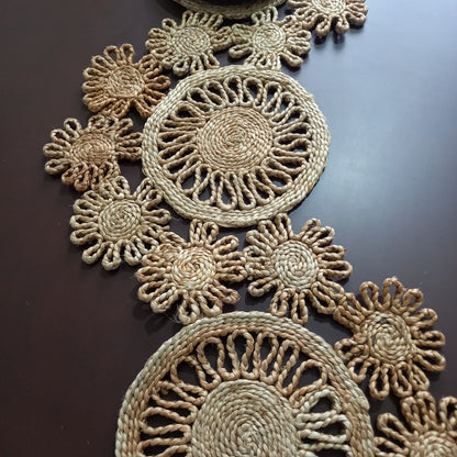 Jute Floral Runner