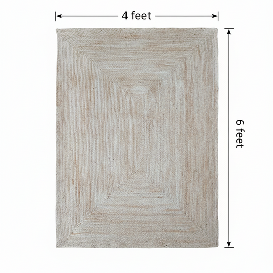 Jute Off-White Rectangle Rug