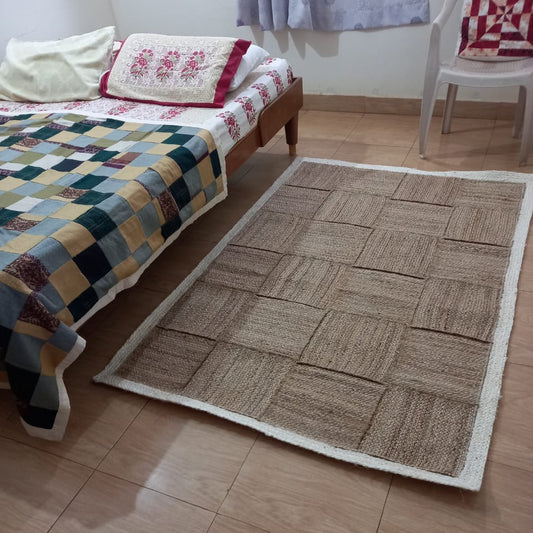Jute Patchwork Rectangle Rug