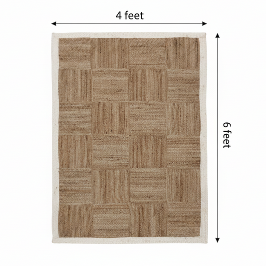 Jute Patchwork Rectangle Rug