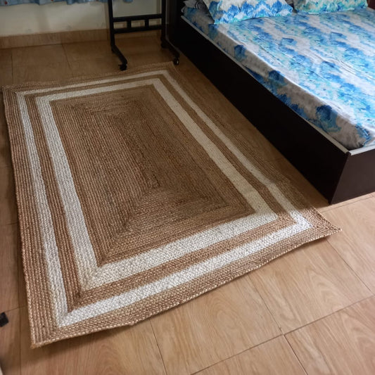 Jute Border Rectangle Rug