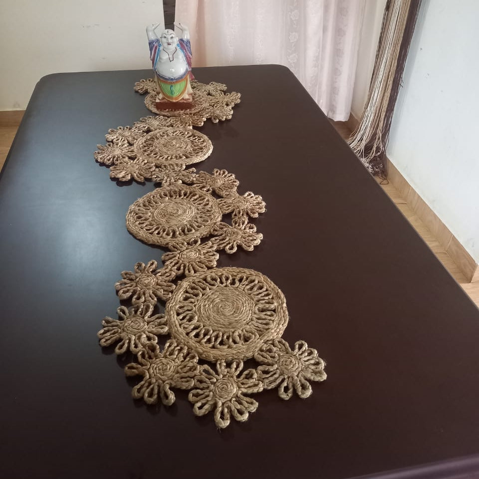 Jute Floral Runner
