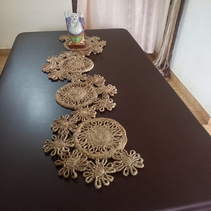 Jute Floral Runner