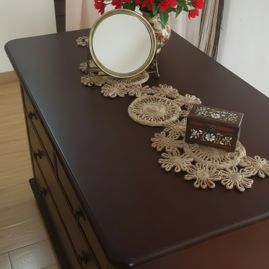Jute Floral Runner