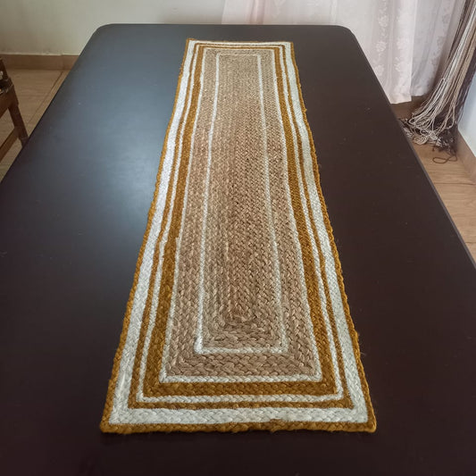 Jute White Border Runner