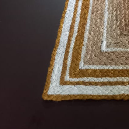 Jute White Border Runner