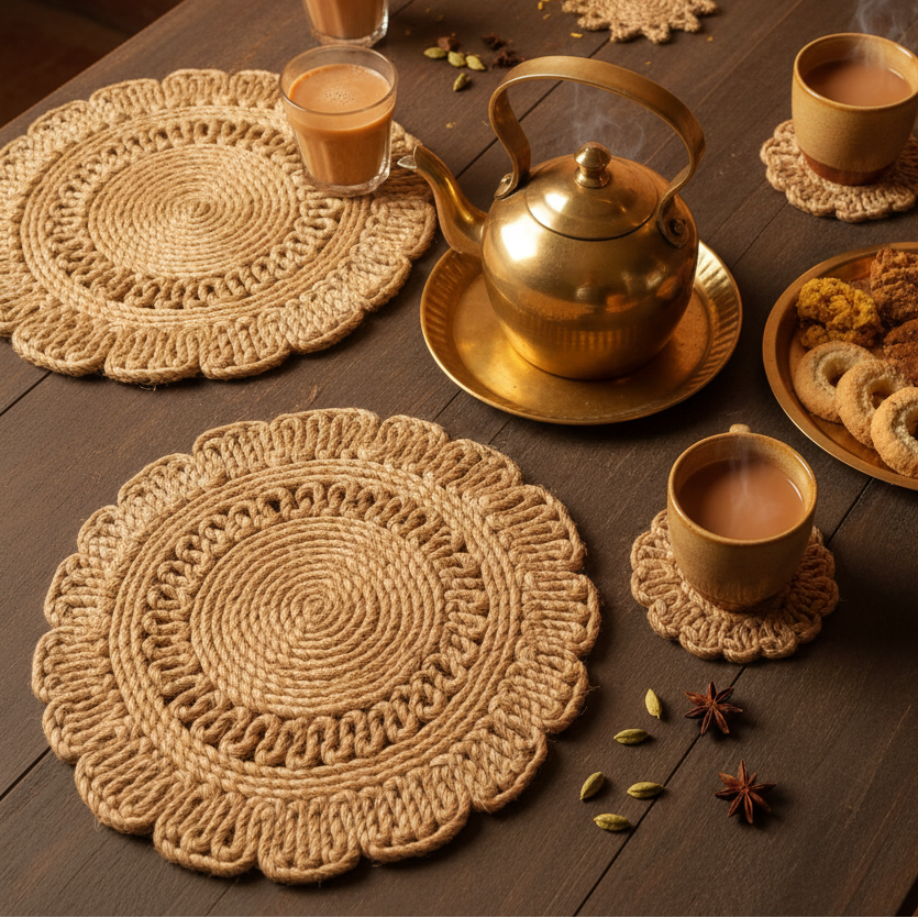Jute Wide Petal Placemat