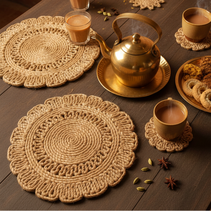 Jute Wide Petal Placemat